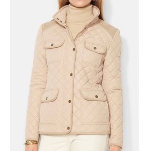 Ralph Lauren corduroy trim quilted barn jacket